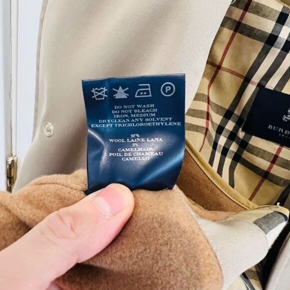 Vintage Burberry Nova Check London Single Breasted Trench Coat Size 38 Burberrys - Picture 2 of 16